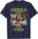 2nd Birthday Zoo Safari Jungle Abuela Of The Wild and Two T-Shirt - T-Shirt | Navy