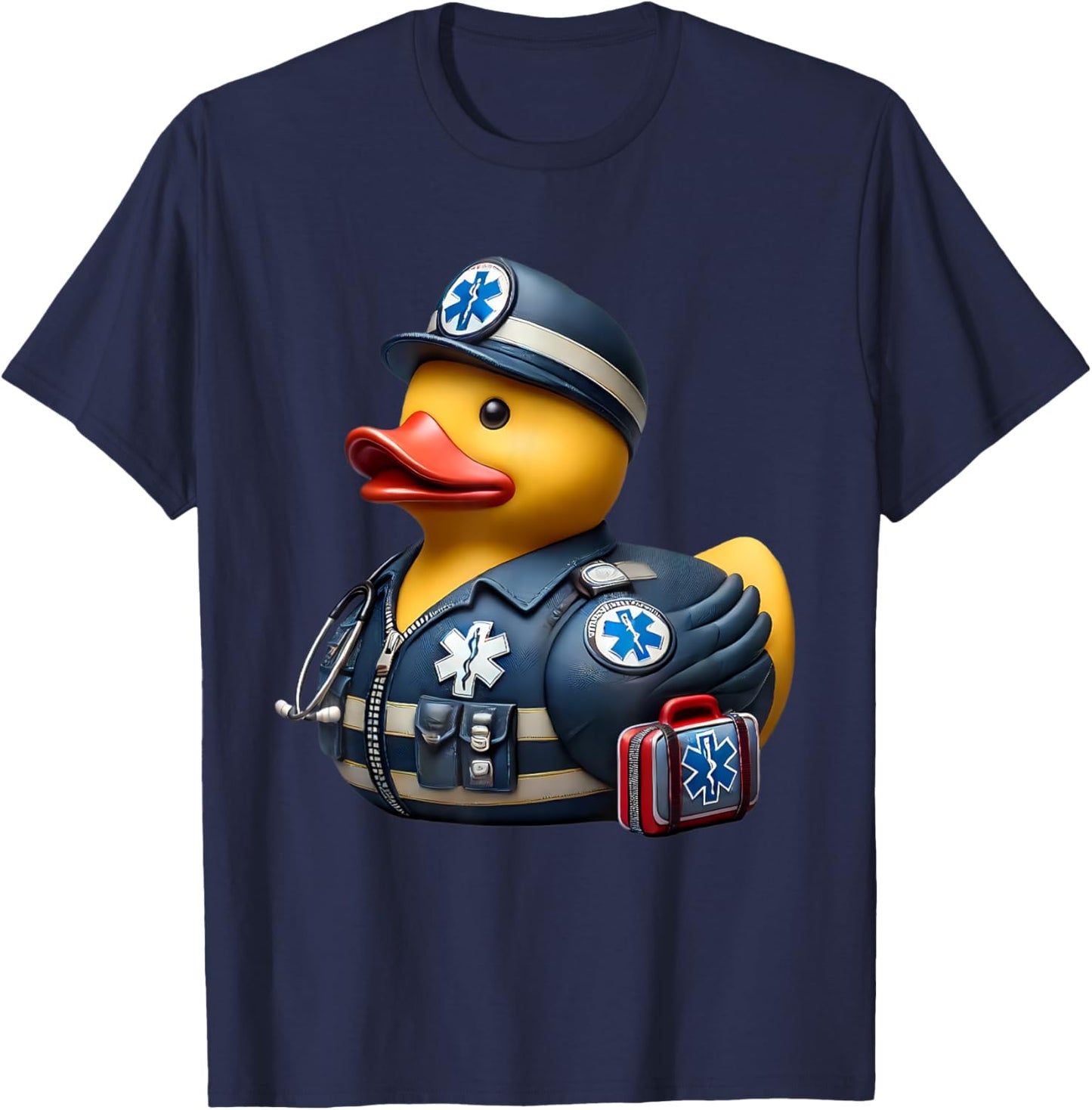 EMT Rubber Duck Paramedic Ducky Duckie T-Shirt - T-Shirt | Navy
