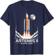 Artemis II Launch to The Moon Space Mission April 2026 T-Shirt - T-Shirt | Navy