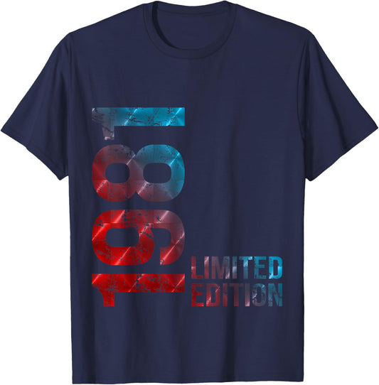 45th Birthday Man Woman 45 Years 1981 T-Shirt - T-Shirt | Navy