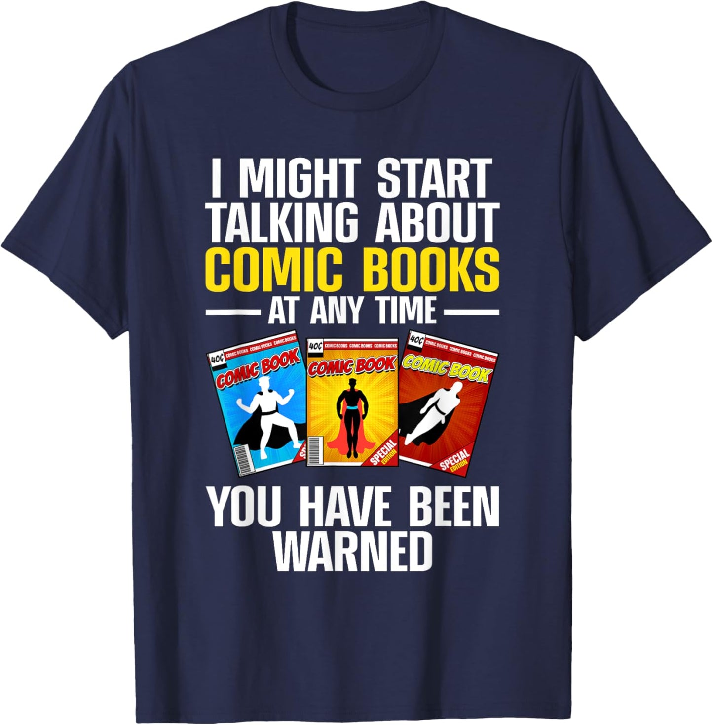 Comic Books Art Women Comic Book Collector Comics T-Shirt - T-Shirt | Navy