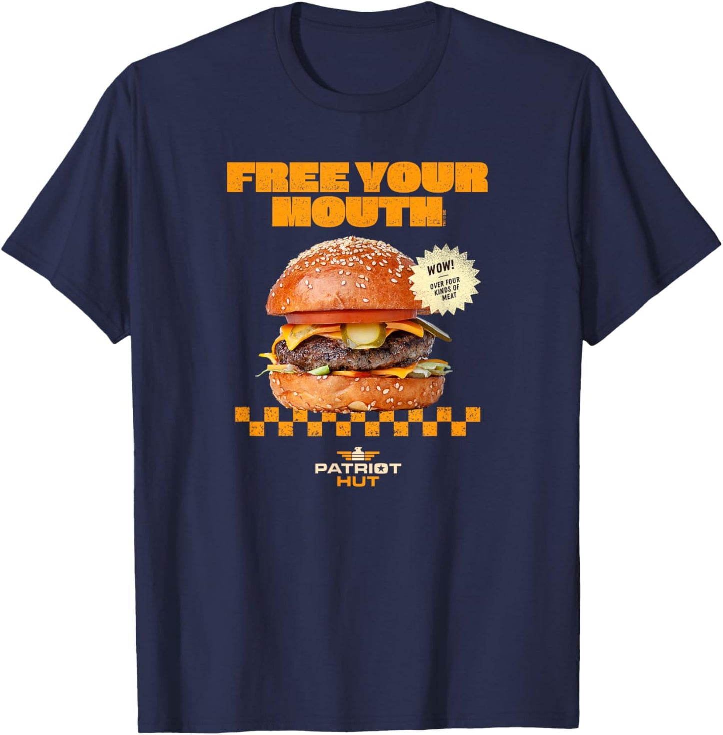 Helldivers 2 Patriot Hut Burger Free Your Mouth Video Game T-Shirt - T-Shirt | Navy