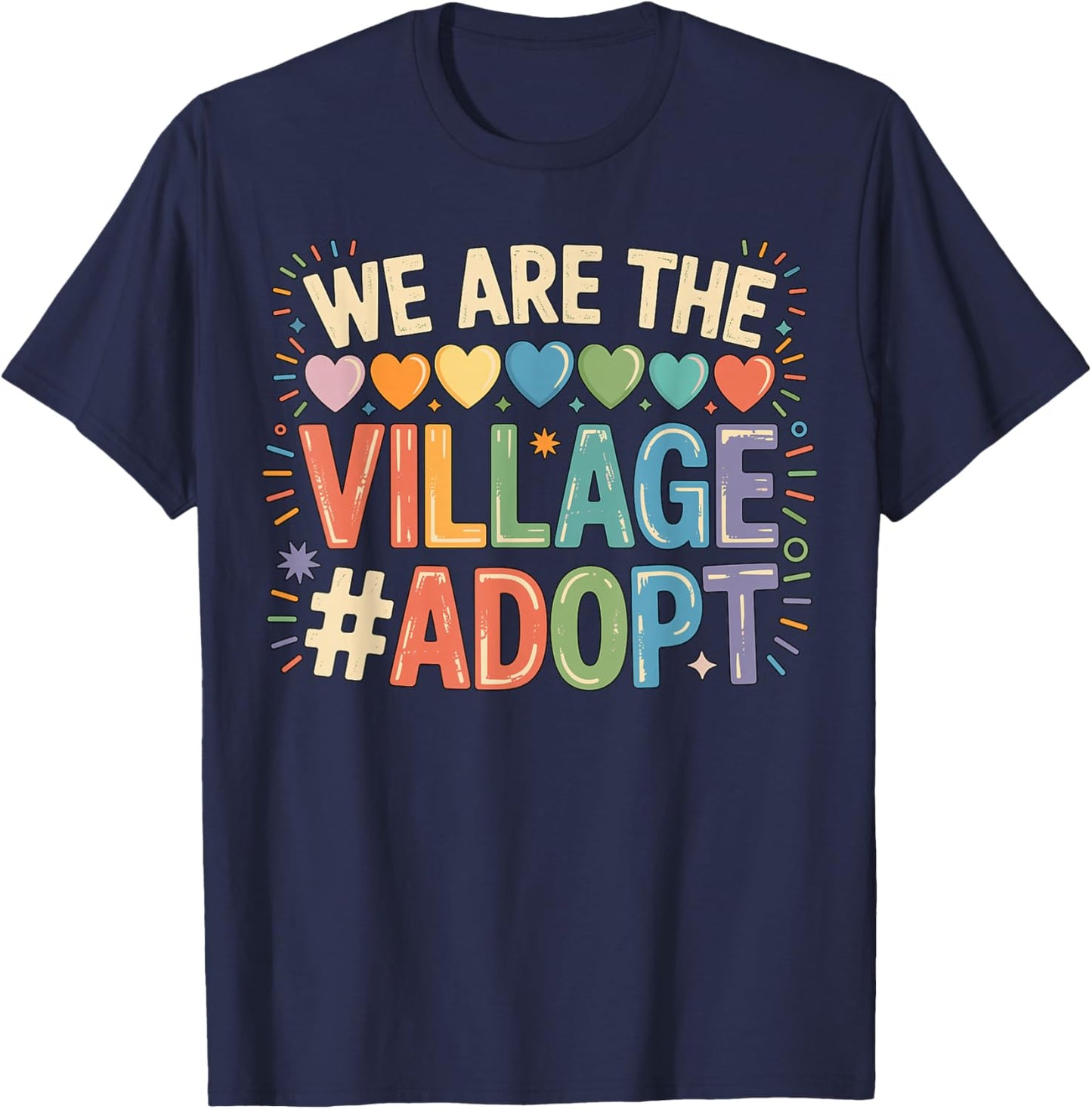 We are The Village Adopt Adoption T-Shirt - T-Shirt | Navy