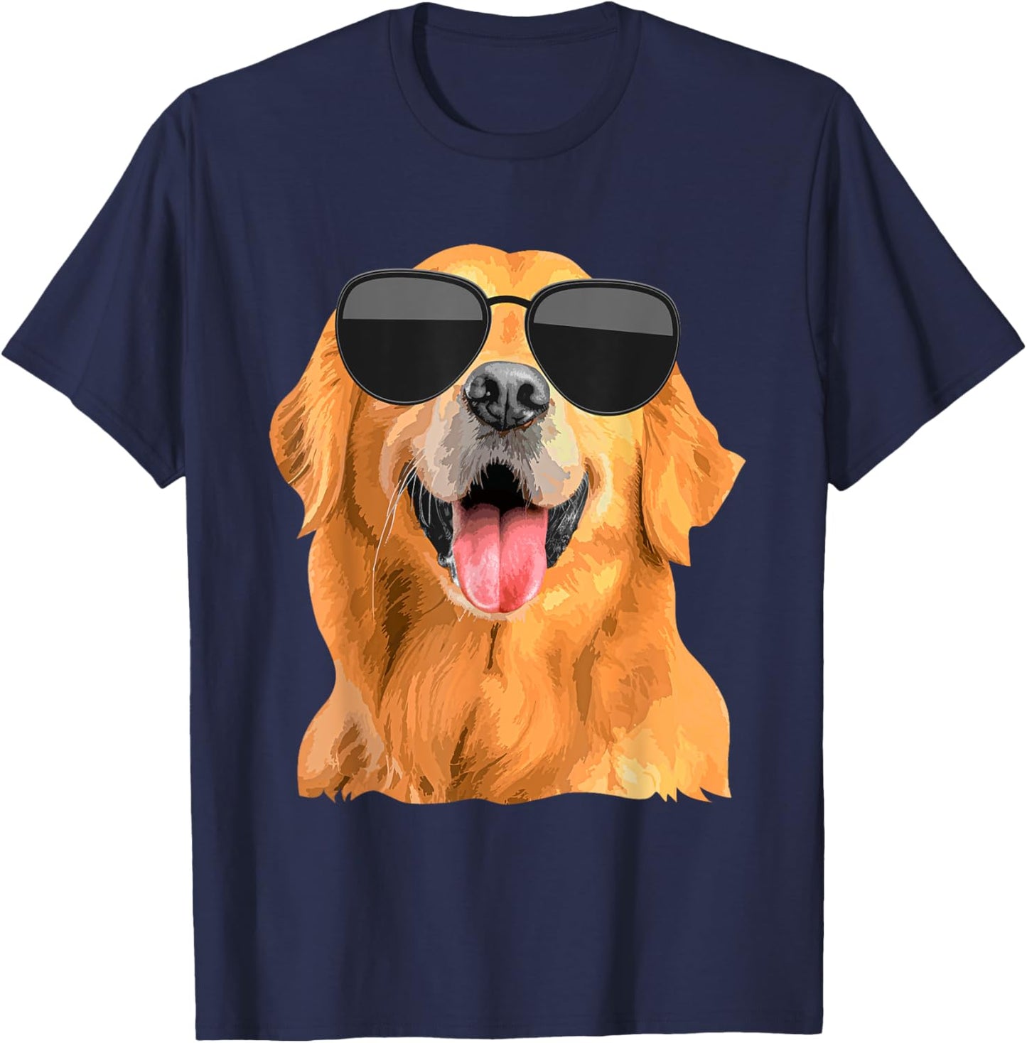 Golden Retriever Design Women Golden Retriever Lover T-Shirt - T-Shirt | Navy