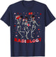 Dancing Skeleton Radiology Valentines RAD Tech X-ray Tech T-Shirt - T-Shirt | Navy