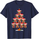 Scottish Highland Cow Christmas Tree Lights Xmas Pajamas T-Shirt - T-Shirt | Navy