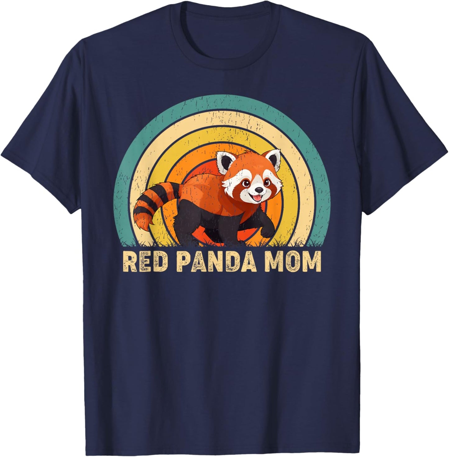 Red Panda Mom Mama Mother's Day Red Panda Girls Women T-Shirt - T-Shirt | Navy