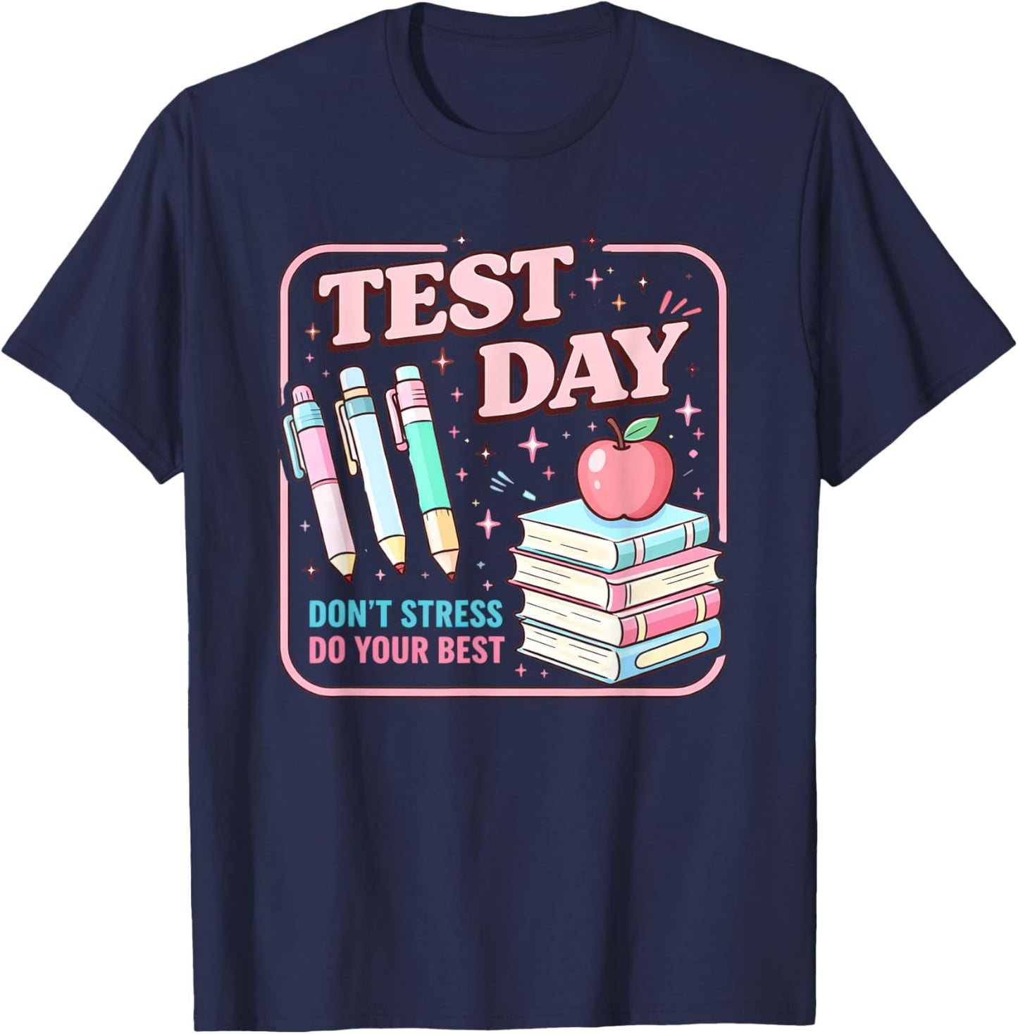 Test Day STAAR Teacher Testing Active Monitoring T-Shirt - T-Shirt | Navy