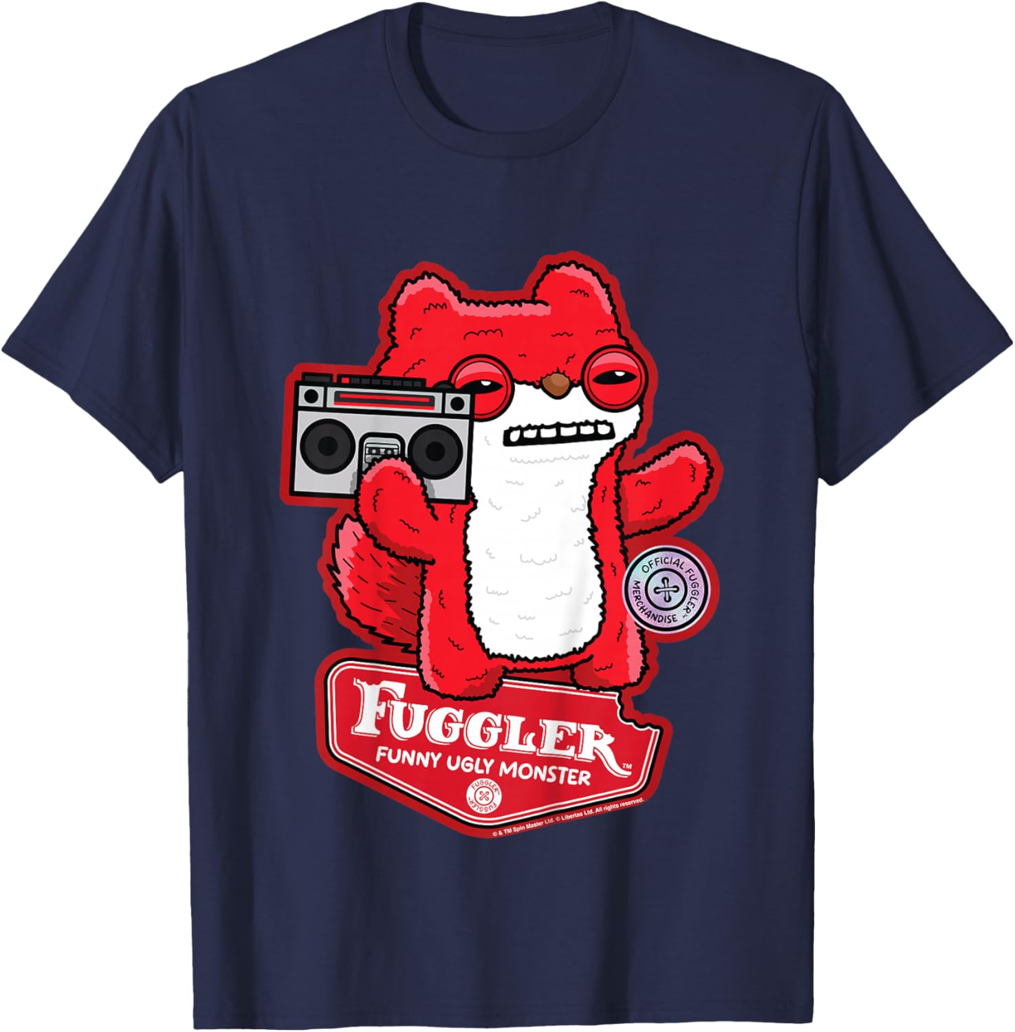 Kids Fuggler Boombox Sketchy Squirrel Kids T-Shirt - T-Shirt | Navy