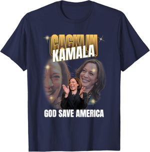 Funny Anti Laughing Kamala Harris Election T-Shirt - T-Shirt | Navy