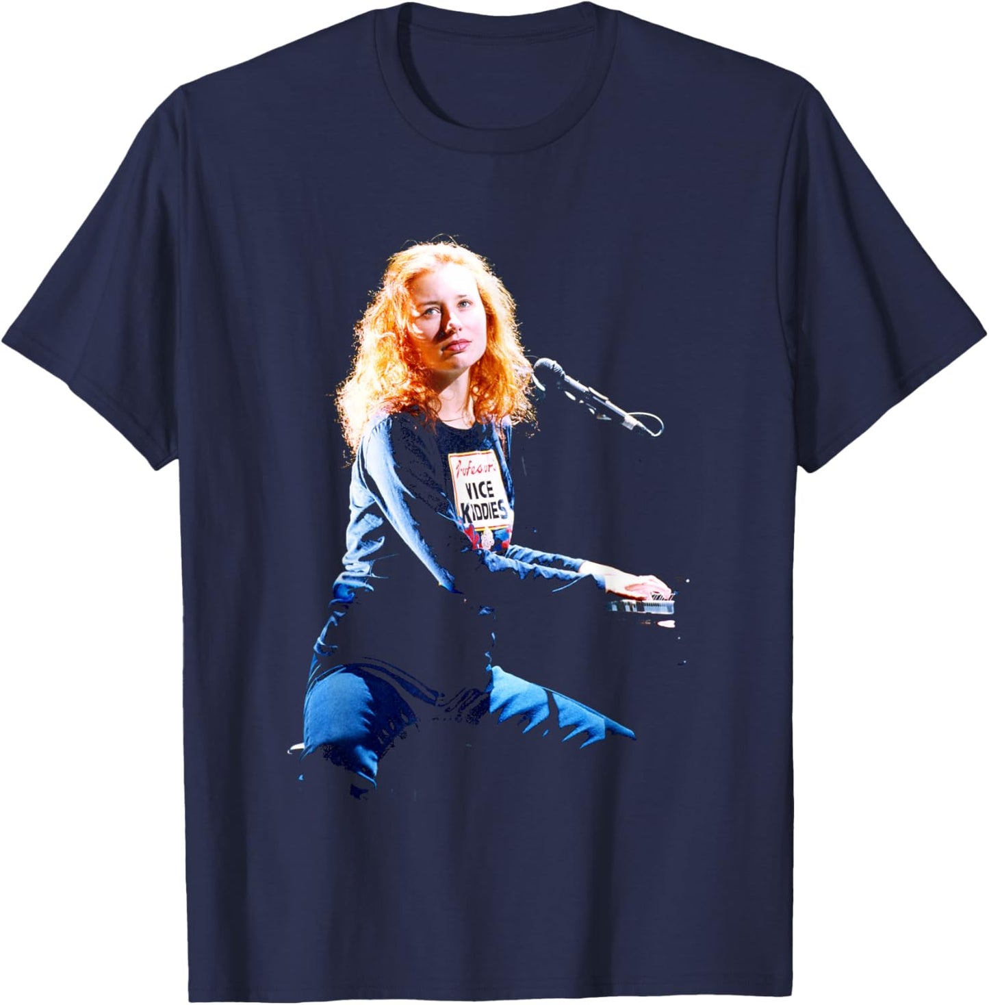 Singer Tori Amos at The Piano Live T-Shirt - T-Shirt | Navy