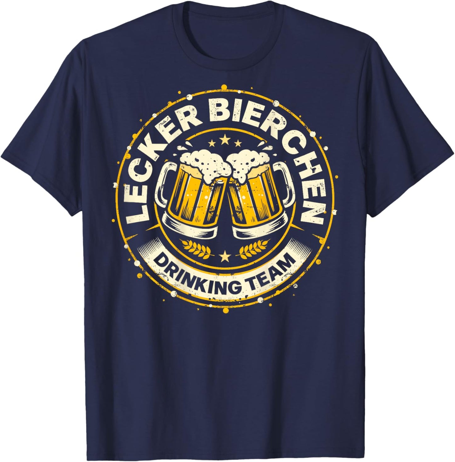 Lecker Bierchen Drinking Team Malle Mallorca Bier Party T-Shirt - T-Shirt | Navy