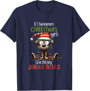 If I Had Anymore Xmas Spirit I'd Be Shitting Jingle Bell Dog Women T-Shirt - T-Shirt | Navy