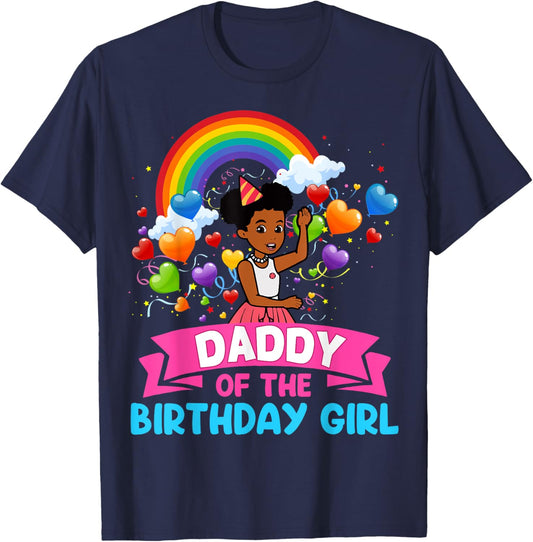 Daddy Of Birthday Girl Gracie Birthday Dolls Girl Party T-Shirt - T-Shirt | Navy