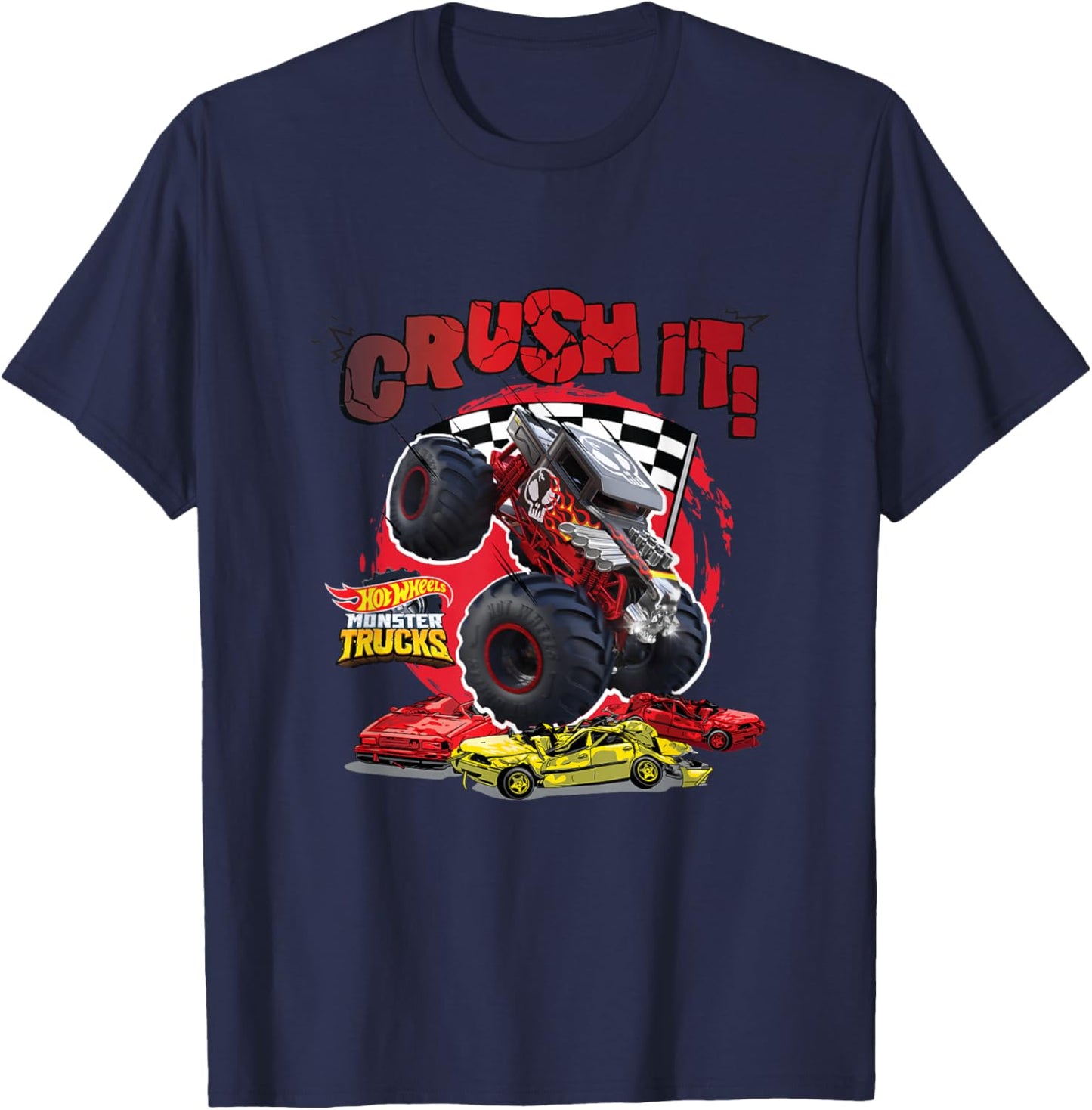 Hot Wheels Monster Trucks Shaker en os T-Shirt - T-Shirt | Navy
