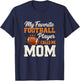 Mothers Day American Football Player Mom Sports Football T-Shirt - T-Shirt | Navy