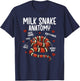 Milk Snake Anatomy Milk Snake Owner Milk Snake Lover T-Shirt - T-Shirt | Navy