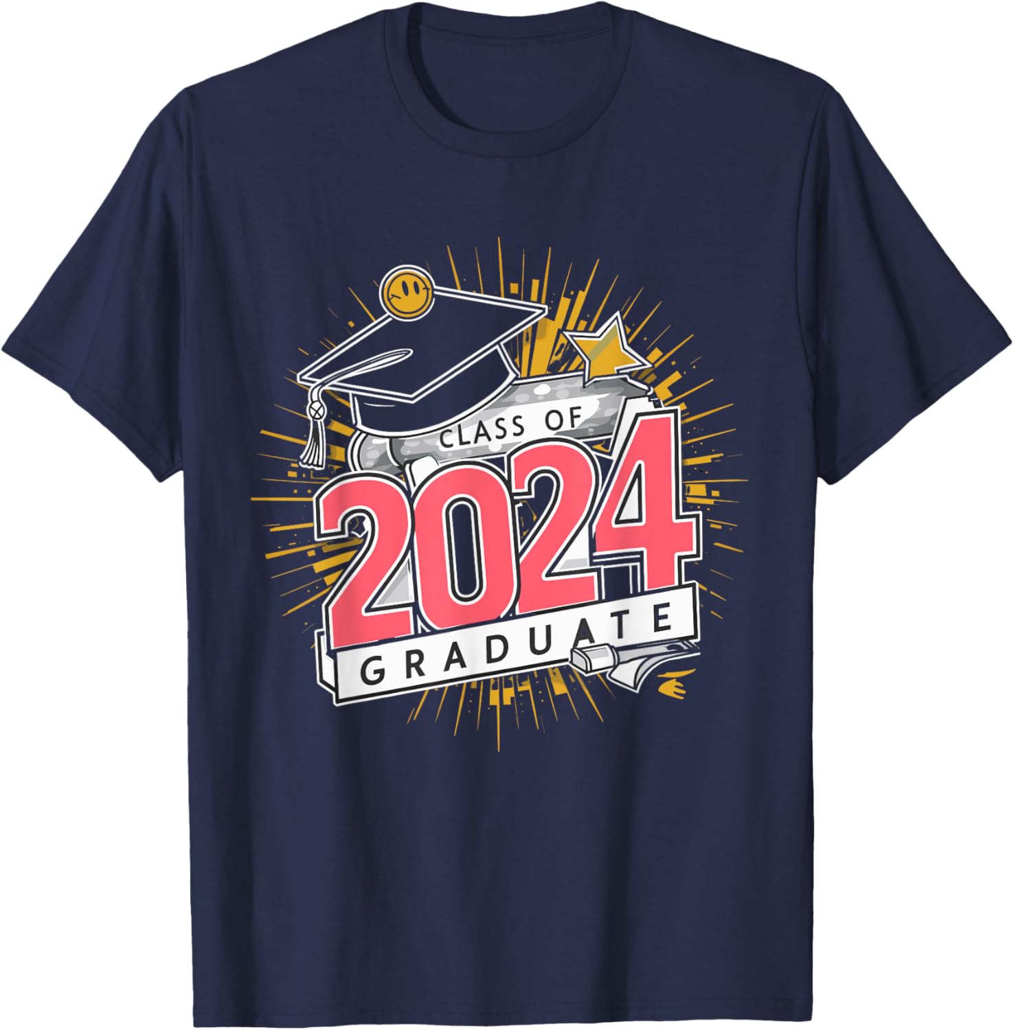 Done Class Of 2024 Graduation Graduate Men Women Kids T-Shirt - T-Shirt | Navy