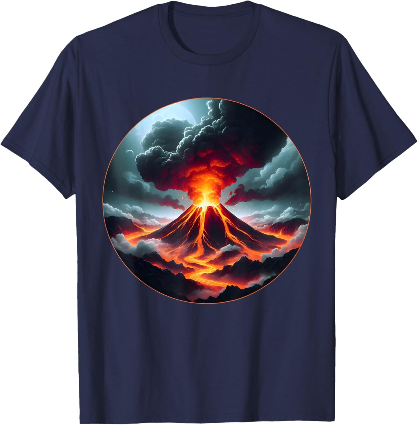 Cool erupting volcano Outfit for boys and girls T-Shirt - T-Shirt | Navy