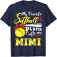 My Favorite Softball Player calls me Mimi Mothers day T-Shirt - T-Shirt | Navy