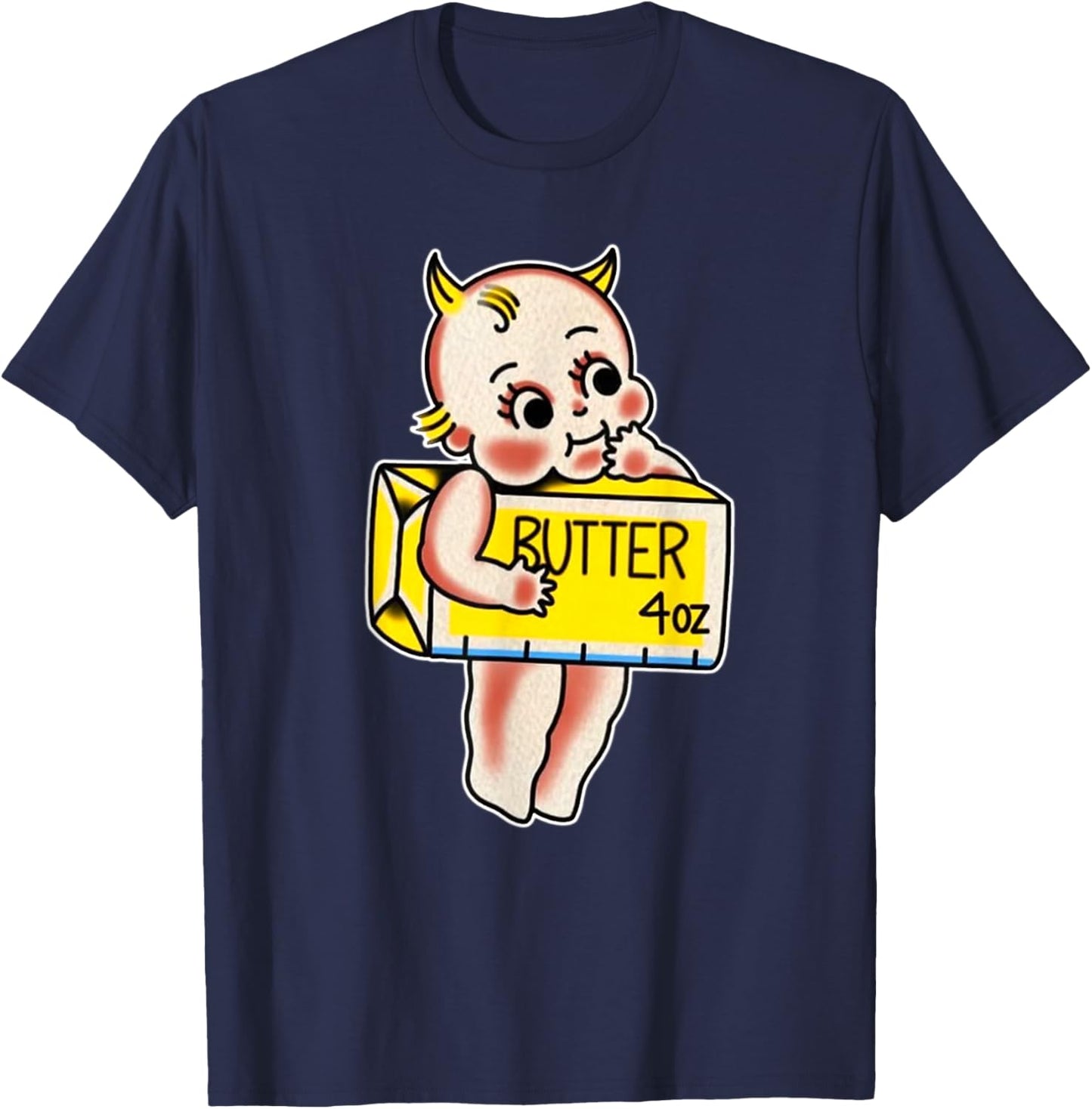 Kewpie Baby Butter T-Shirt - T-Shirt | Navy