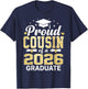 Proud Cousin of A 2026 Graduate Class of Graduation T-Shirt - T-Shirt | Navy