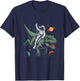Astronaut On Dino Trex Space Rocker Boys Kids Toddler T-Shirt - T-Shirt | Navy