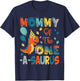 Mommy Of The One-A-Saurus 2Nd Birthday Dinosaur Party T-Shirt - T-Shirt | Navy