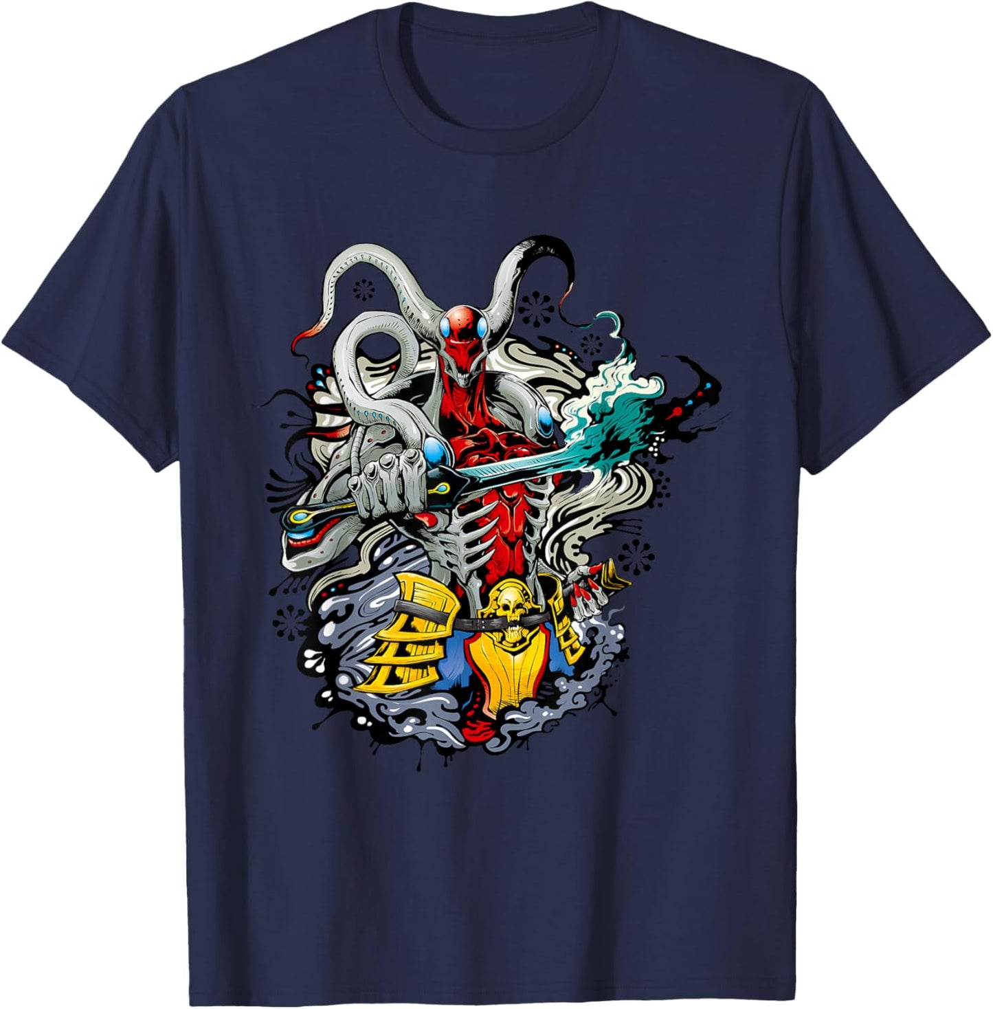 Bandai Namco Entertainment Inc. TEKKEN7 YOSHIMITSU 002 , Small, Black T-Shirt - T-Shirt | Navy