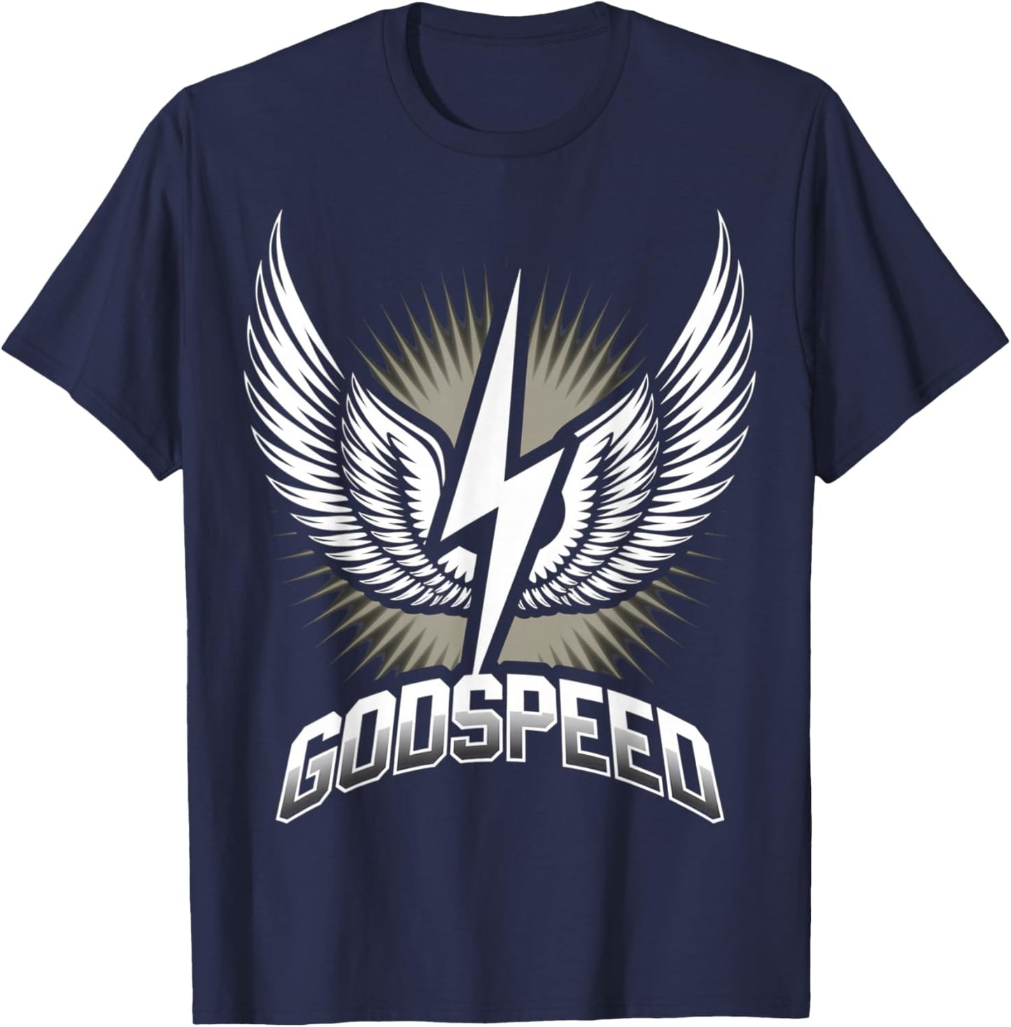 Godspeed Lightning Wings Emblem T-Shirt - T-Shirt | Navy