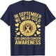 Flower in September We Wear Gold Childhood Cancer Awareness T-Shirt - T-Shirt | Navy