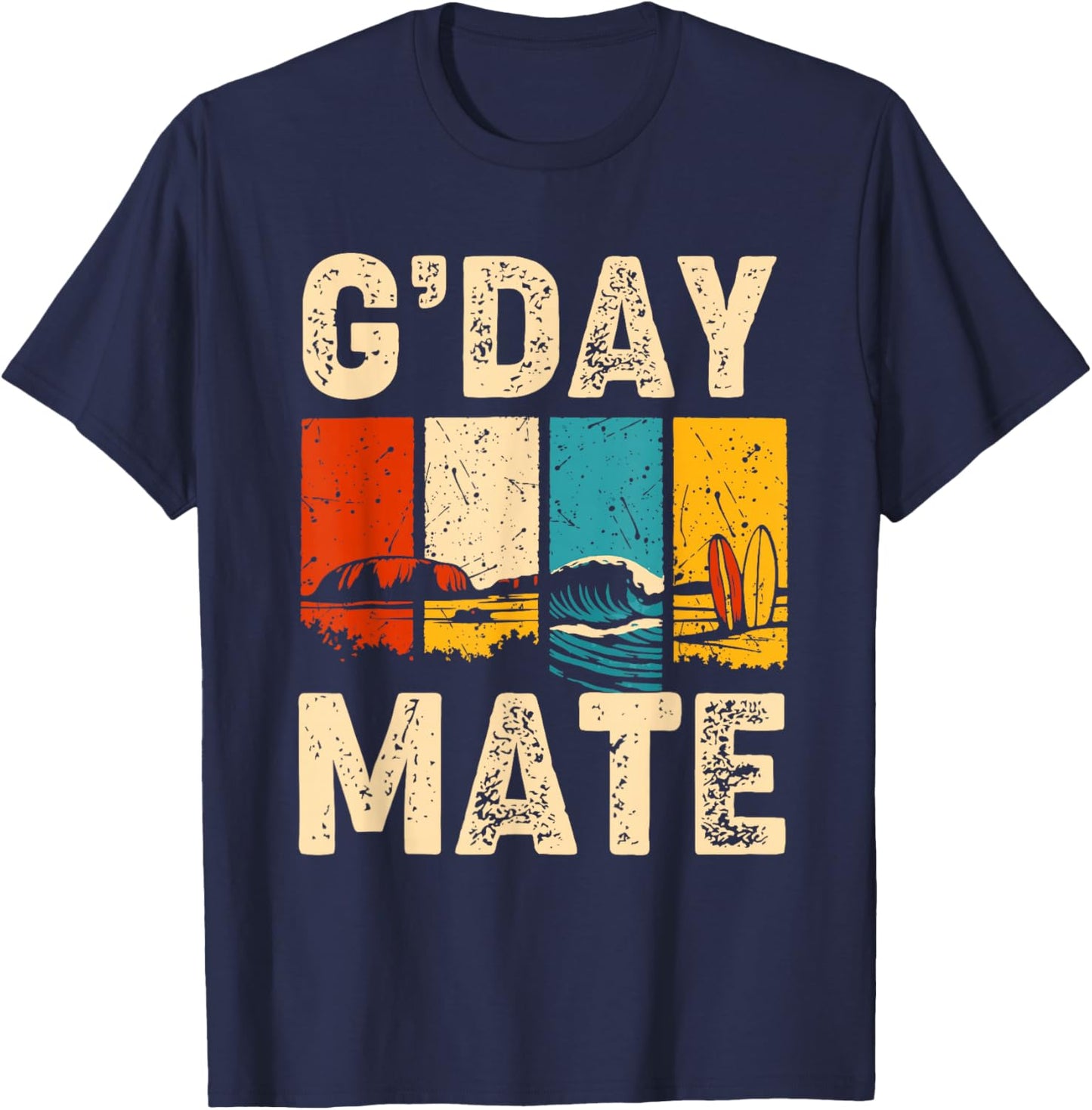 Australia G'Day Mate Shirt Aussie Funny Australian Nature T-Shirt - T-Shirt | Navy