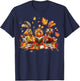 Turkey Glasses Reading Books Thanksgiving Bookworm Teacher T-Shirt - T-Shirt | Navy