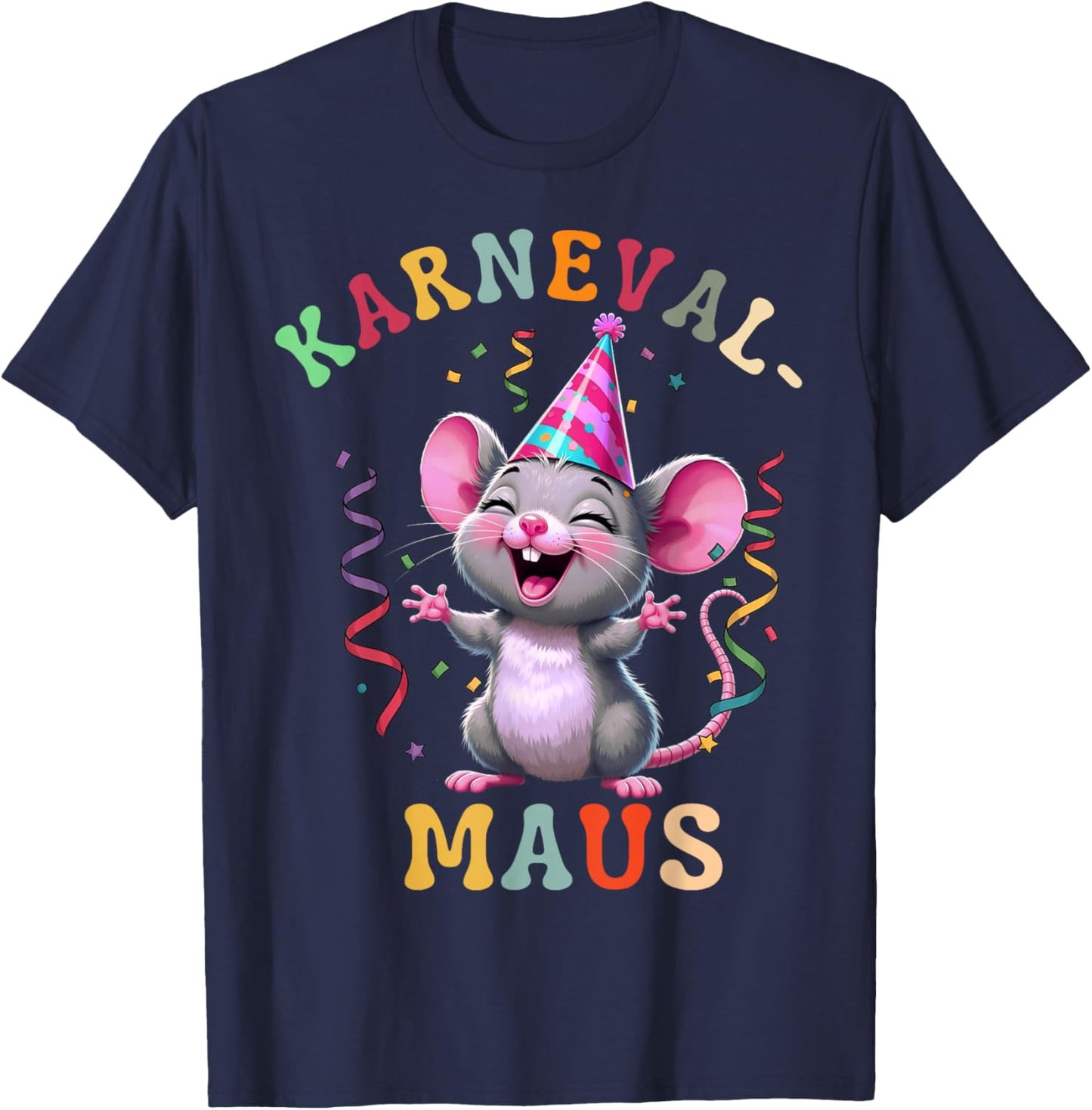 Carnival Mouse Cute Fancy Dress Motif and Children T-Shirt - T-Shirt | Navy