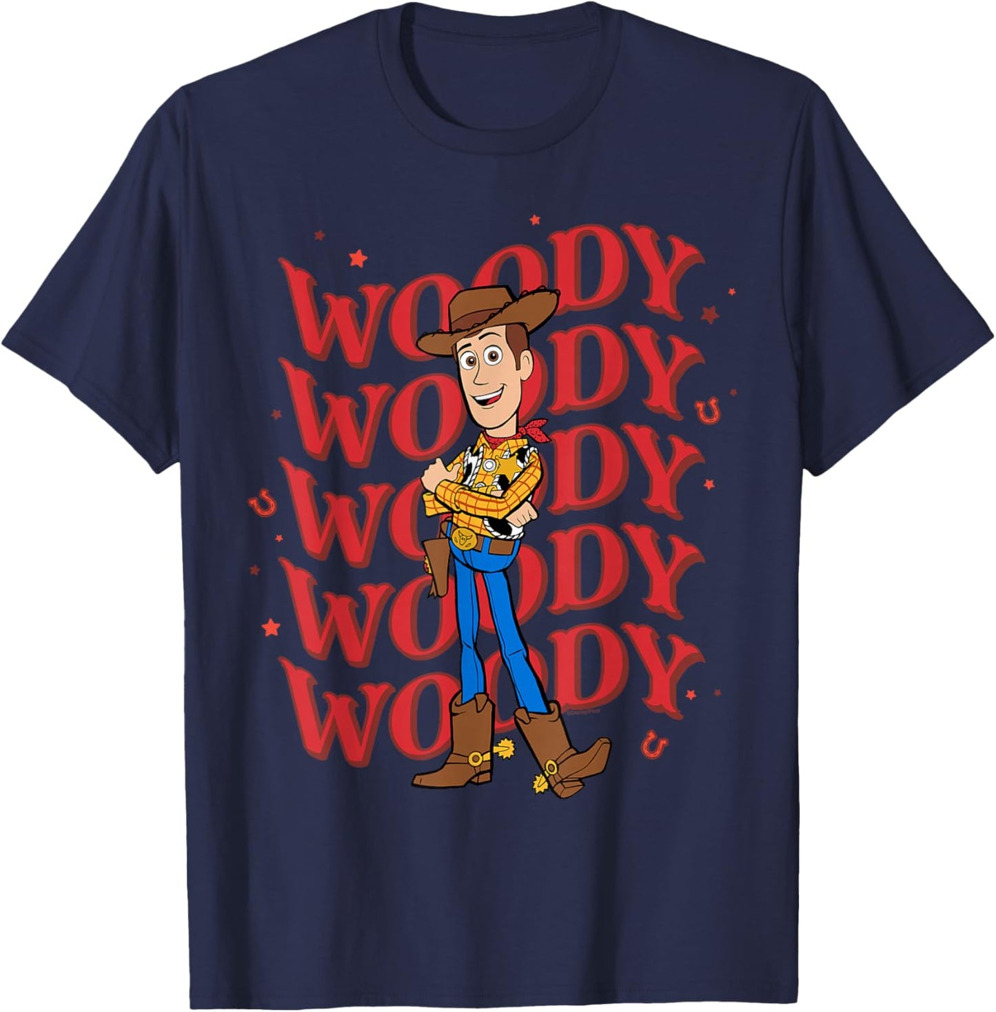 Disney and Pixar's Toy Story Sheriff Woody Groovy Logo T-Shirt - T-Shirt | Navy