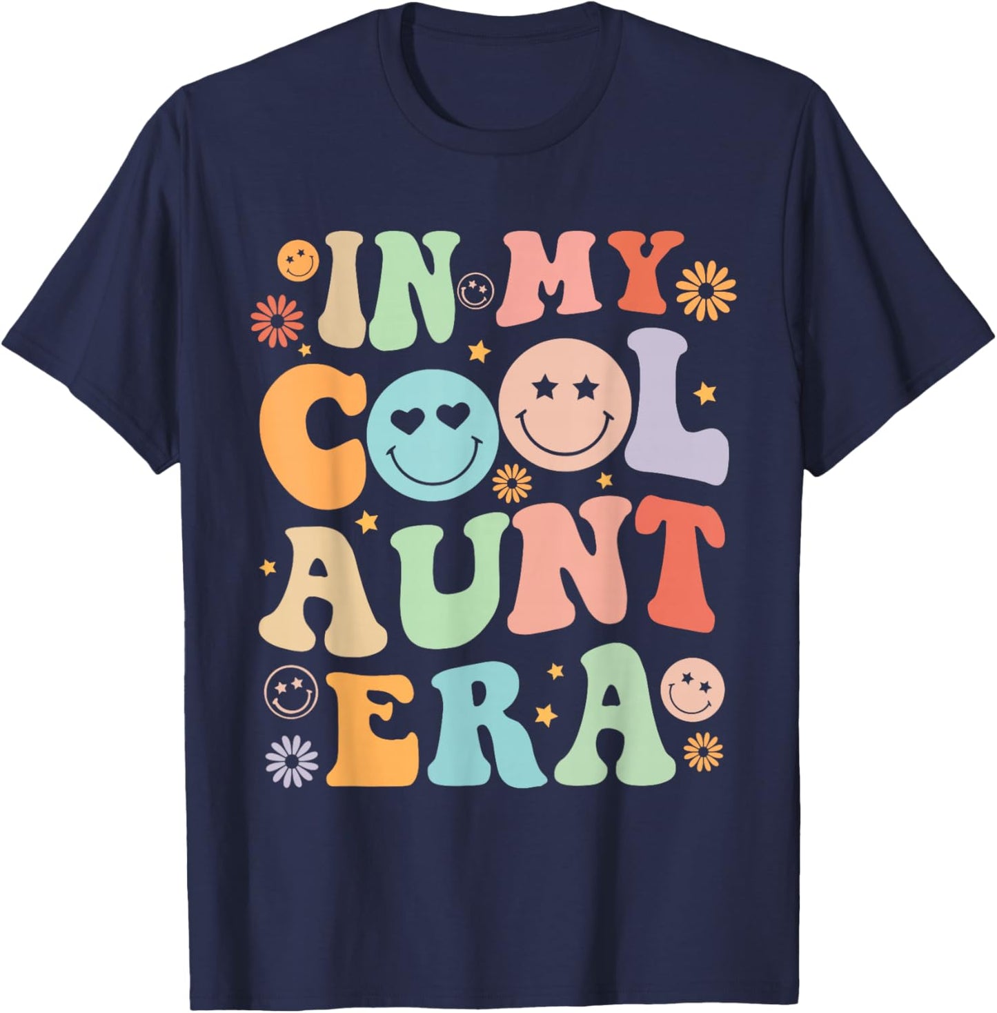 Auntie Aunt Baby Announcement Mother's Day Women Girl T-Shirt - T-Shirt | Navy