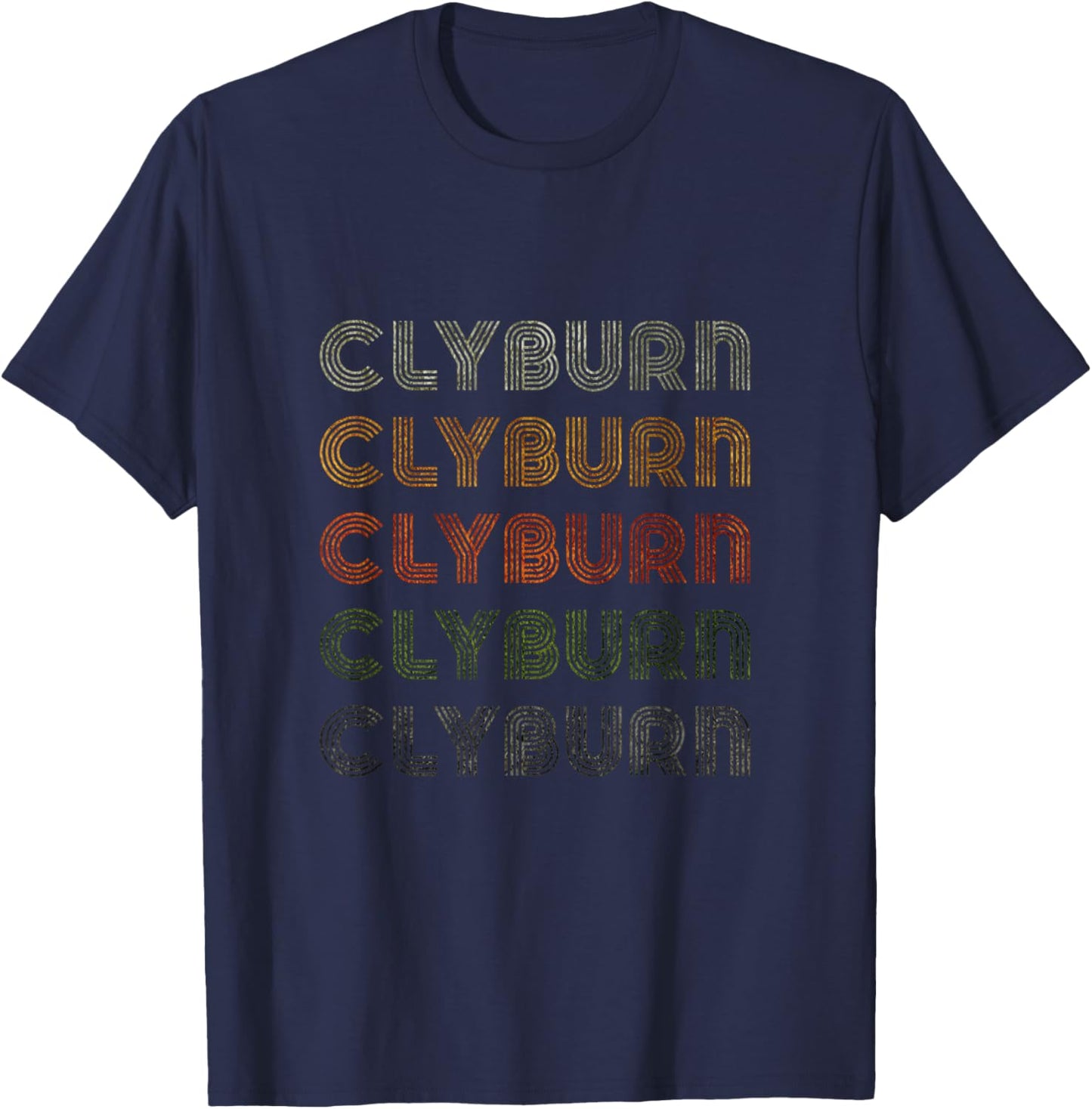 Love Heart Clyburn Grunge Vintage Style Black Clyburn T-Shirt - T-Shirt | Navy
