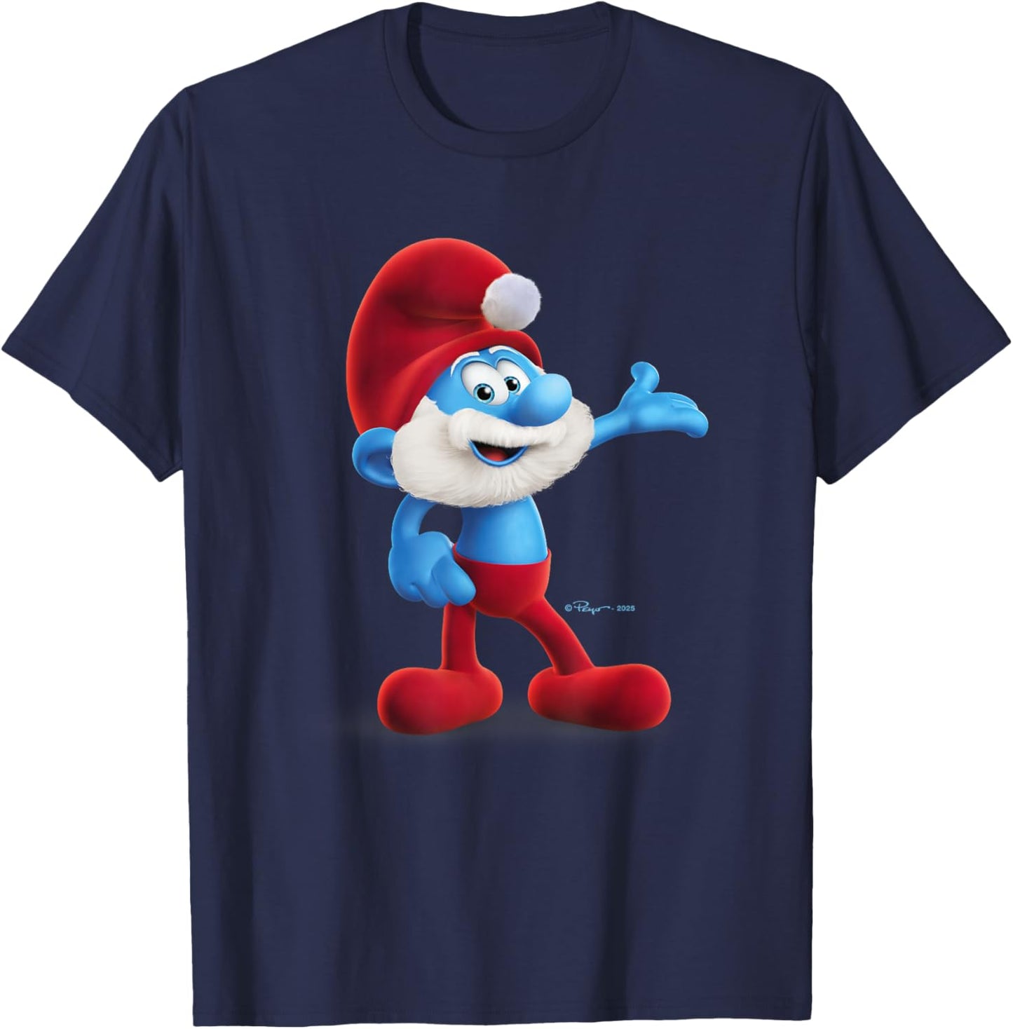 The Smurfs - Papa Smurf Character T-Shirt - T-Shirt | Navy