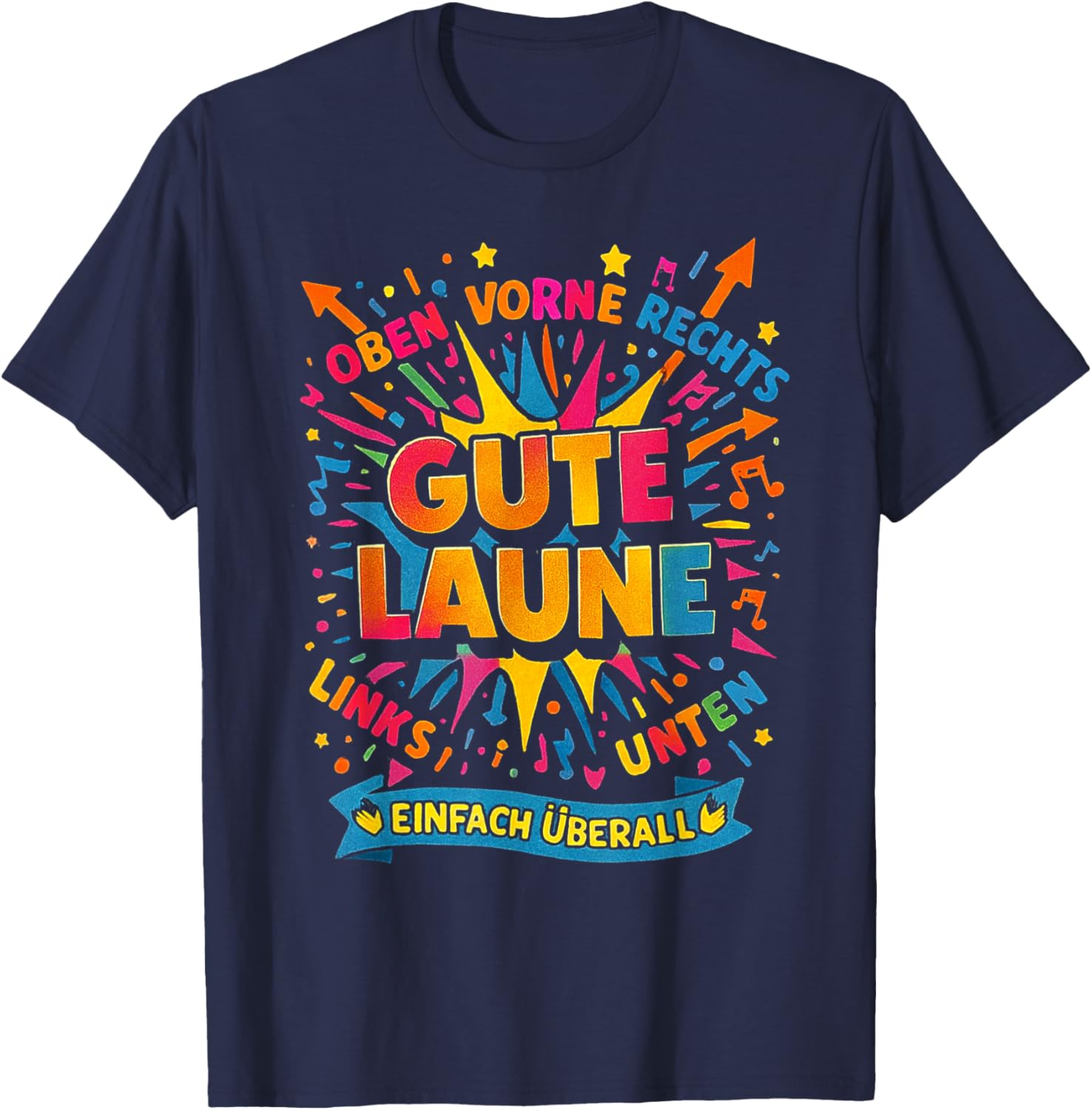 Gute Laune Top Bottom for Mallorca, Malle, Apres Ski T-Shirt - T-Shirt | Navy