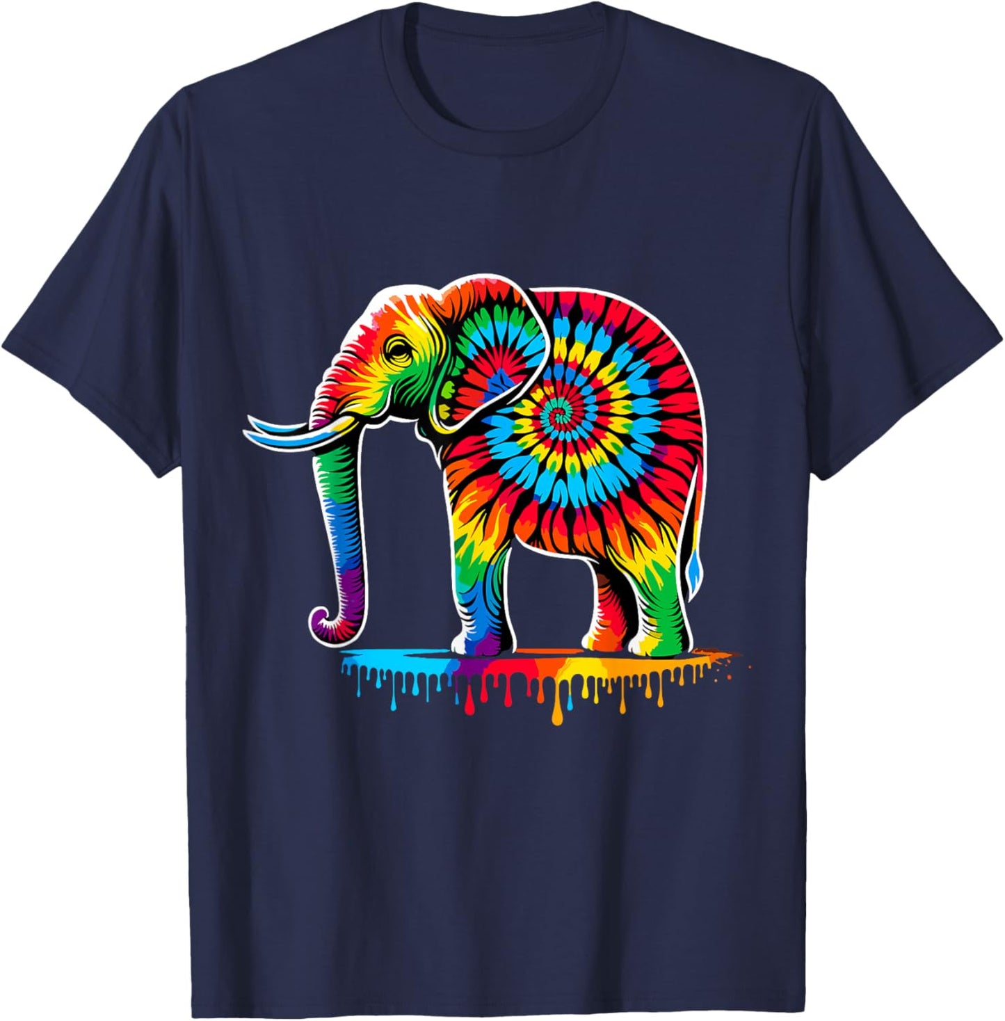 Tie-Dye Elephant T-Shirt - T-Shirt | Navy