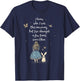 Alice in Wonderland Quote - Fantasy Rabbit , Black, S T-Shirt - T-Shirt | Navy