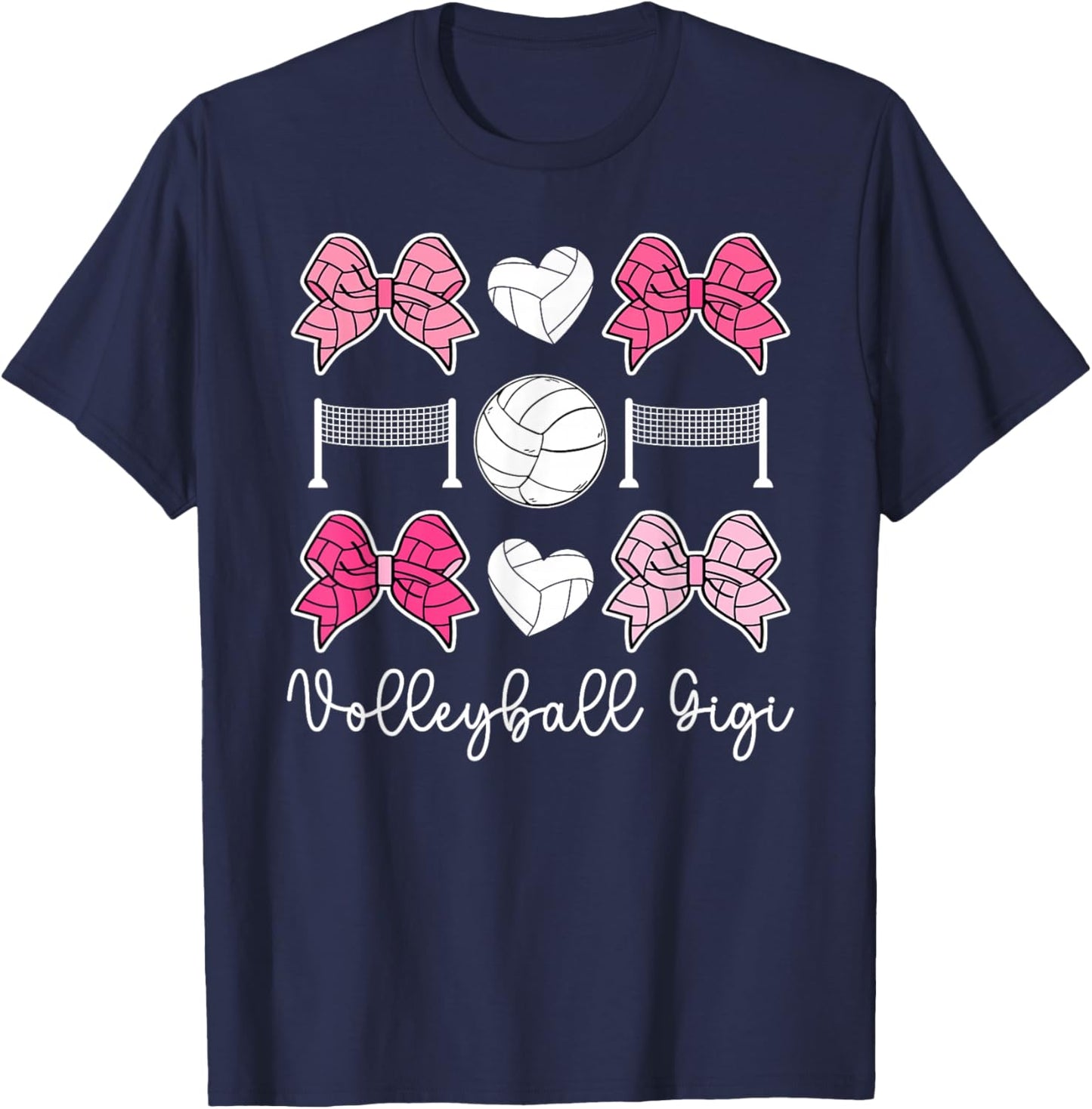 Volleyball Gigi Of A Volleyball Player Gigi Coquette T-Shirt - T-Shirt | Navy