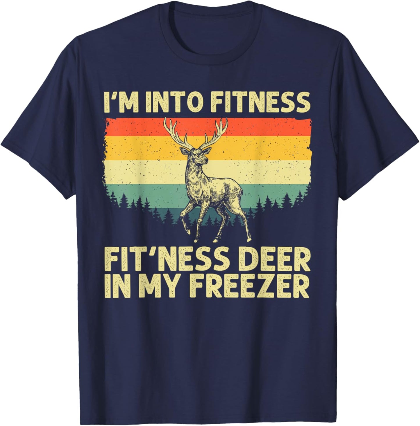 Deer Hunting Art Women Wildlife Hunter Deer Hunting T-Shirt - T-Shirt | Navy
