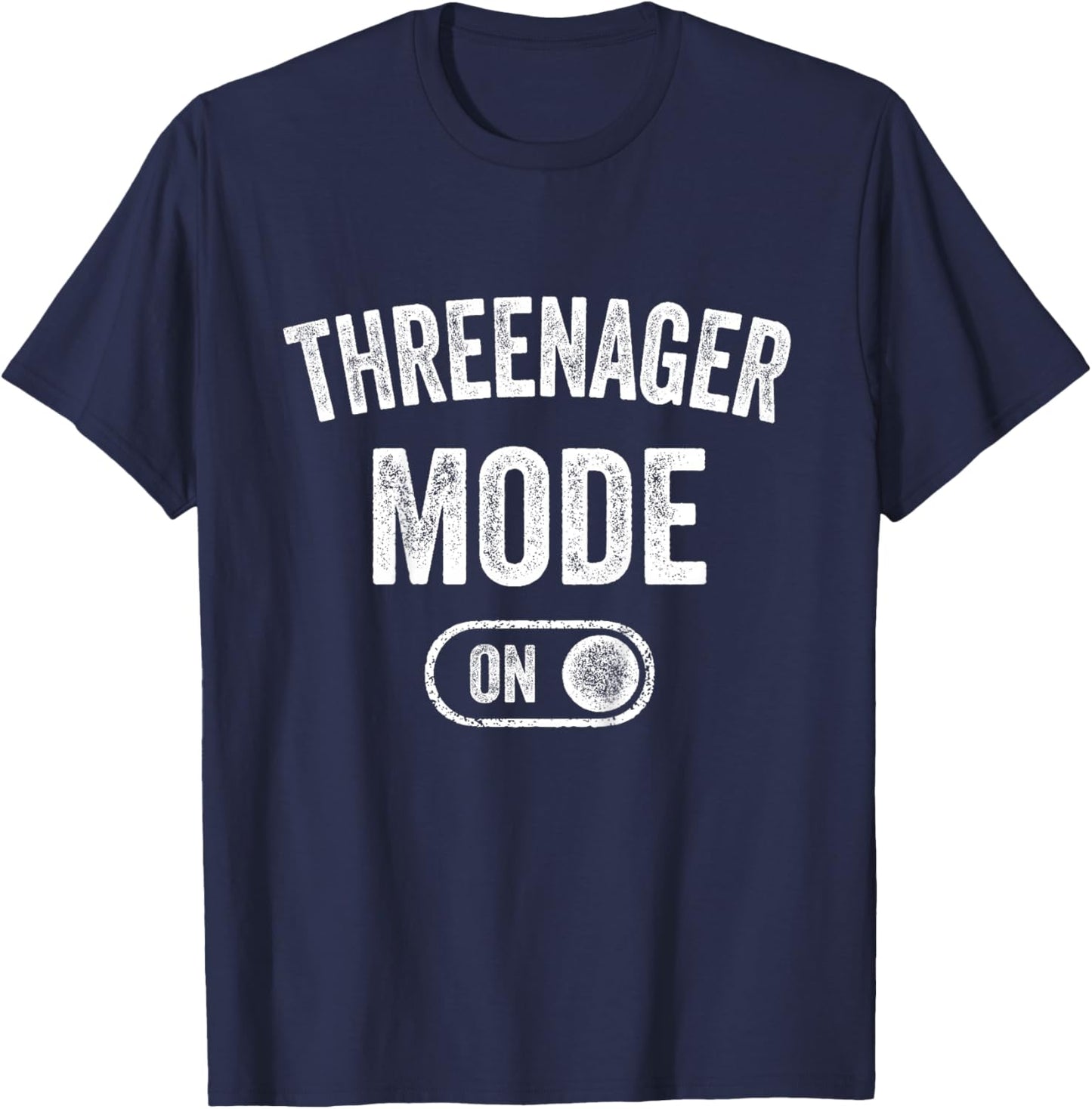 Kids Threenager Mode On 3rd Birthday Gifts Third Bday 3 Years Old T-Shirt - T-Shirt | Navy