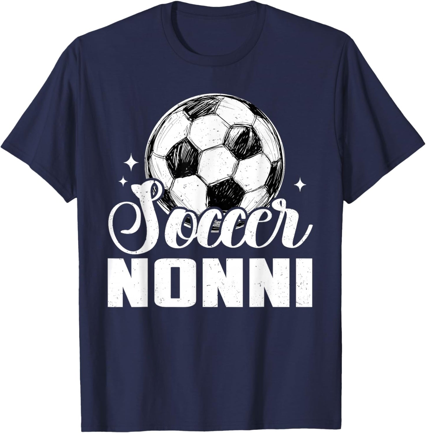 Soccer Nonni Matching Family Soccer T-Shirt - T-Shirt | Navy