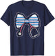 Stethoscope Coquette Bow Baby Blanket Labor and Delivery RN T-Shirt - T-Shirt | Navy