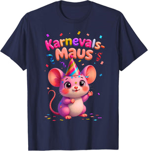 Carnival Mouse Cute Fancy Dress Motif and Children T-Shirt - T-Shirt | Navy
