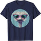 Funny bespectacled Ostrich with Sunglasses Costume T-Shirt - T-Shirt | Navy