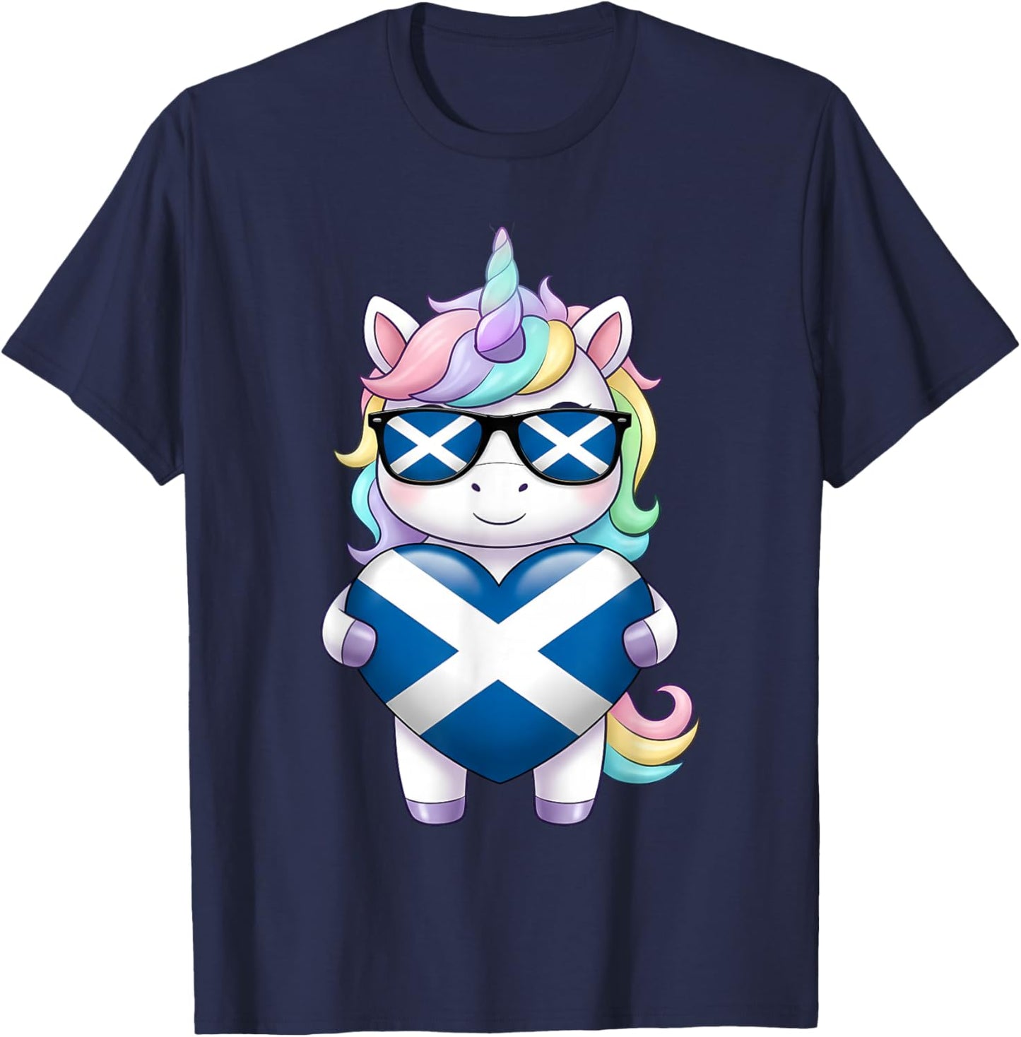 Drapeau écossais Licorne écossais T-Shirt - T-Shirt | Navy