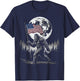 4th of July Bigfoot USA Flag Moon Sasquatch Men Women Kids T-Shirt - T-Shirt | Navy